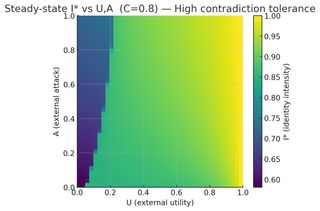 High Contradiction Tolerance: Identity intensity strengthens with attacks, creating the anti-fragile effect